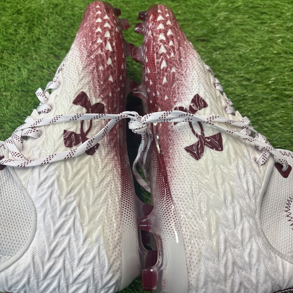 Under Armour Men's 11.5 Spotlight‎ Clone 3.0 Football Cleats 3026334-107 WHT/RED - Picture 6 of 6